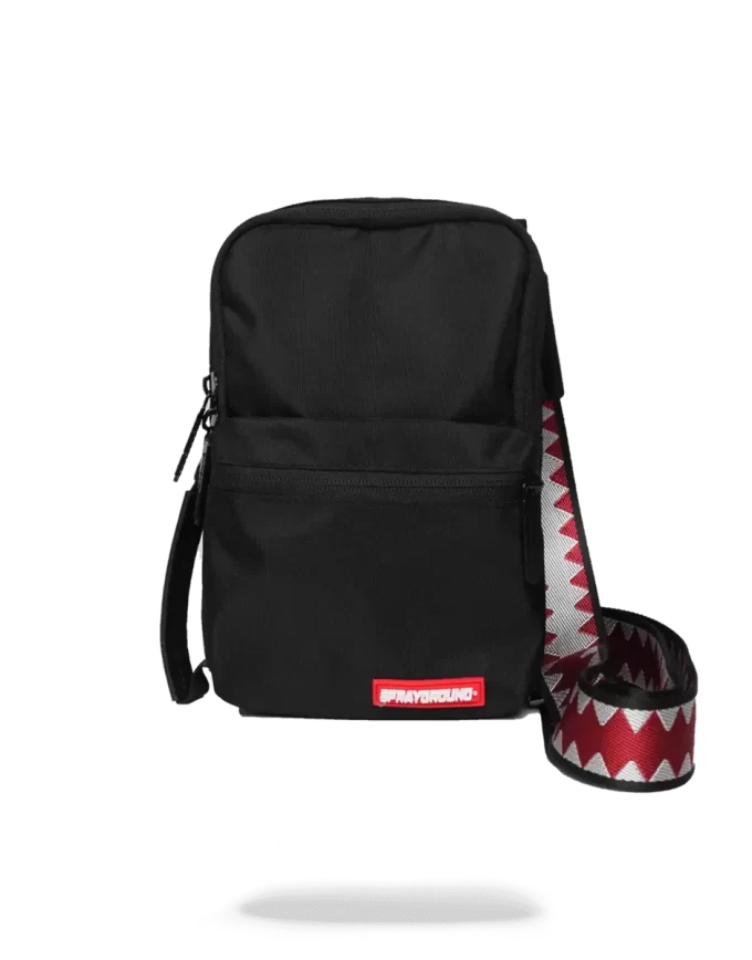 Bandolera mini Shark negra sólida Bandolera mini Shark negra sólida