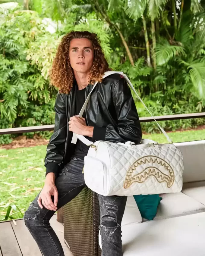 BOLSA DE BOLSA TIBURÓN CADENA ORO RIVIERA LE BLANC BOLSA DE BOLSA TIBURÓN CADENA ORO RIVIERA LE BLANC