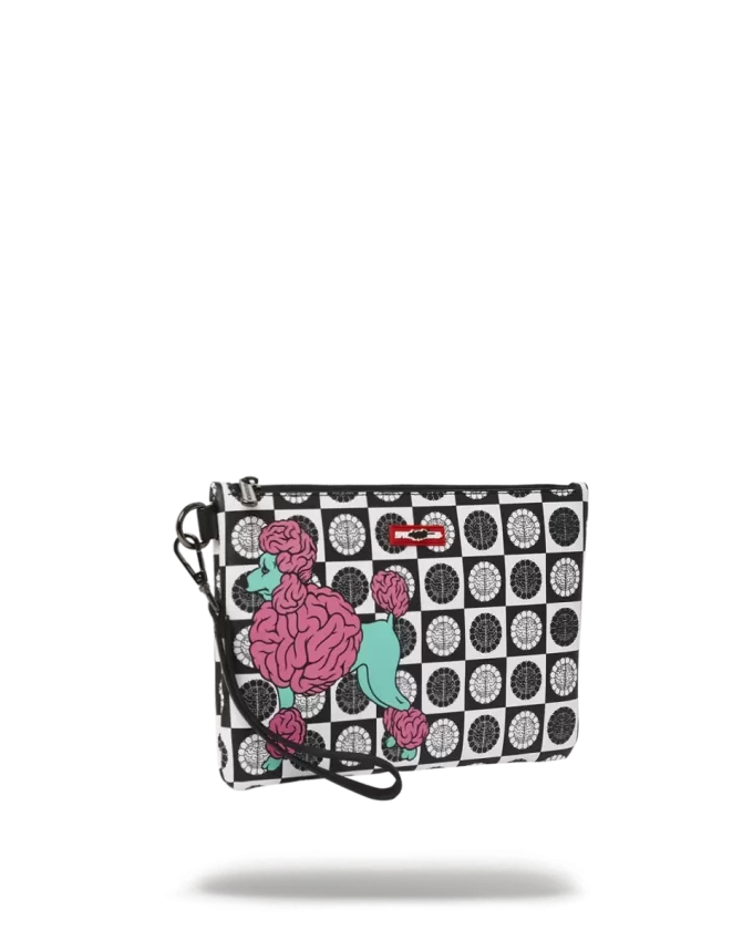 Bolsa de bolsillo de la colaboración de Ron English con estampado de cuadros de caniche