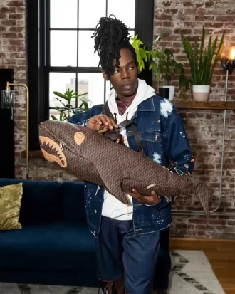 Bolsa de lona con forma de tiburón SHARKFINITY