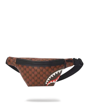 Bolso cruzado con diseño de tiburones y calaveras