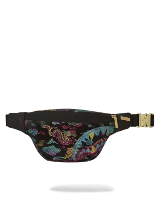 BOLSO CRUZADO CON DRAGONES BORDADOS