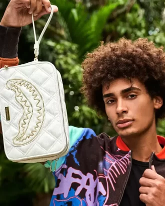 BOLSO DE ASEO RIVIERA LE BLANC CON CADENA DORADA Y DISQUERO