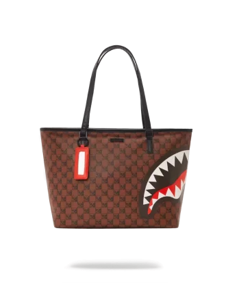 Bolso de mano con tiburones y calaveras