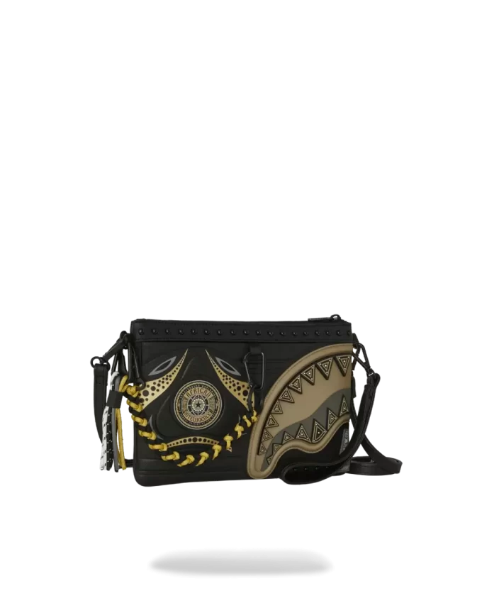 Bolso de mano cruzado A.I. AFRICAN INTELLIGENCE SHARKS OF THE GOLD OCEAN – COLABORACIÓN CON FLORES DE ARENA Bolso de mano cruzado A.I. AFRICAN INTELLIGENCE SHARKS OF THE GOLD OCEAN – COLABORACIÓN CON FLORES DE ARENA