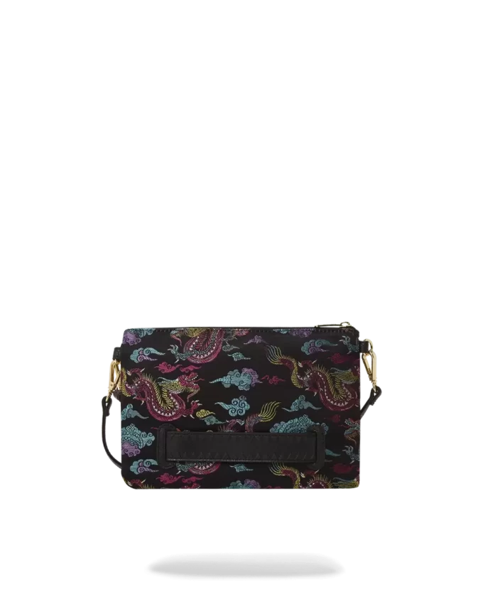Bolso de mano cruzado con dragones bordados