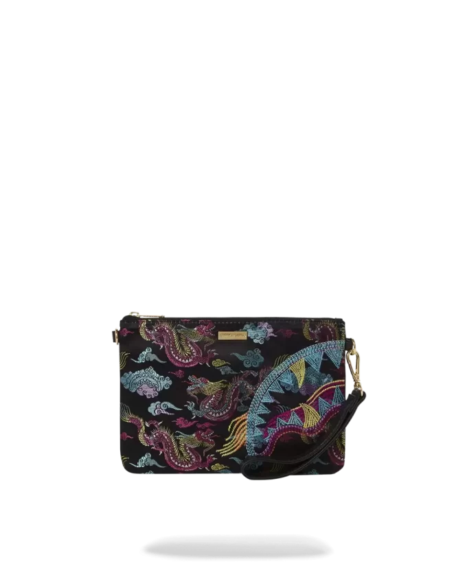Bolso de mano cruzado con dragones bordados