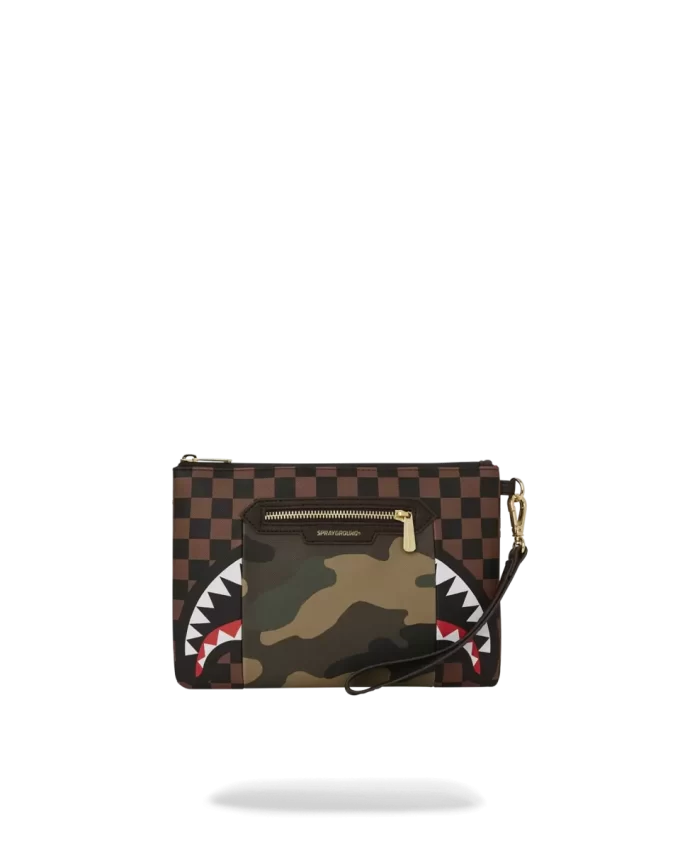 Bolso de mano cruzado Sharks in Paris con bolsillo exterior dorado con cremallera