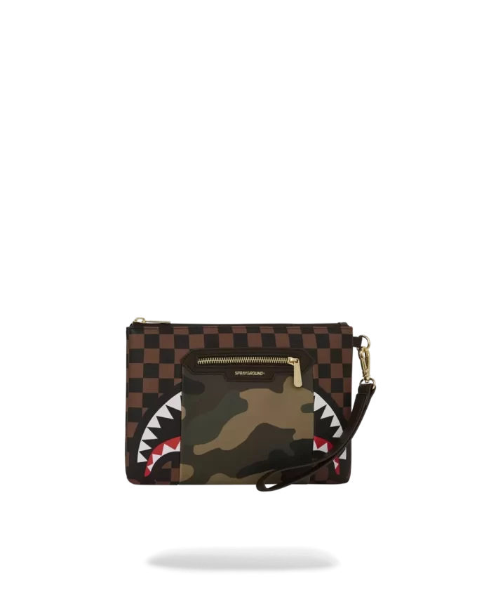 Bolso de mano cruzado Sharks in Paris con bolsillo exterior dorado con cremallera