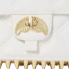 BOLSO DE MANO RIVIERA LE BLANC CON CADENA DE ORO Y DISEÑO DE TIBURÓN BOLSO DE MANO RIVIERA LE BLANC CON CADENA DE ORO Y DISEÑO DE TIBURÓN