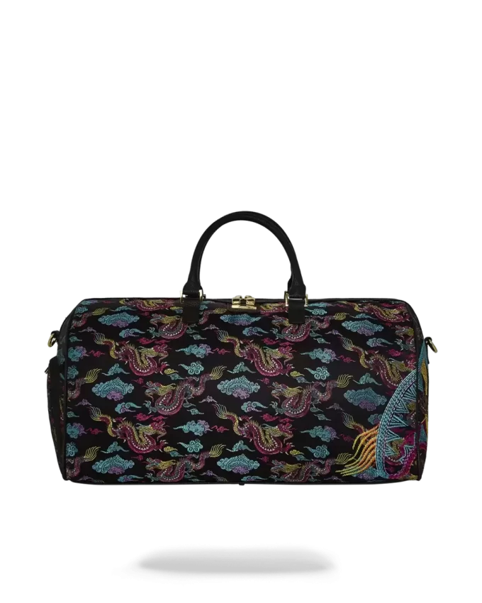 BOLSO DE VIAJE CON DRAGONES BORDADOS BOLSO DE VIAJE CON DRAGONES BORDADOS