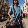 BOLSO DE VIAJE CON DRAGONES BORDADOS BOLSO DE VIAJE CON DRAGONES BORDADOS