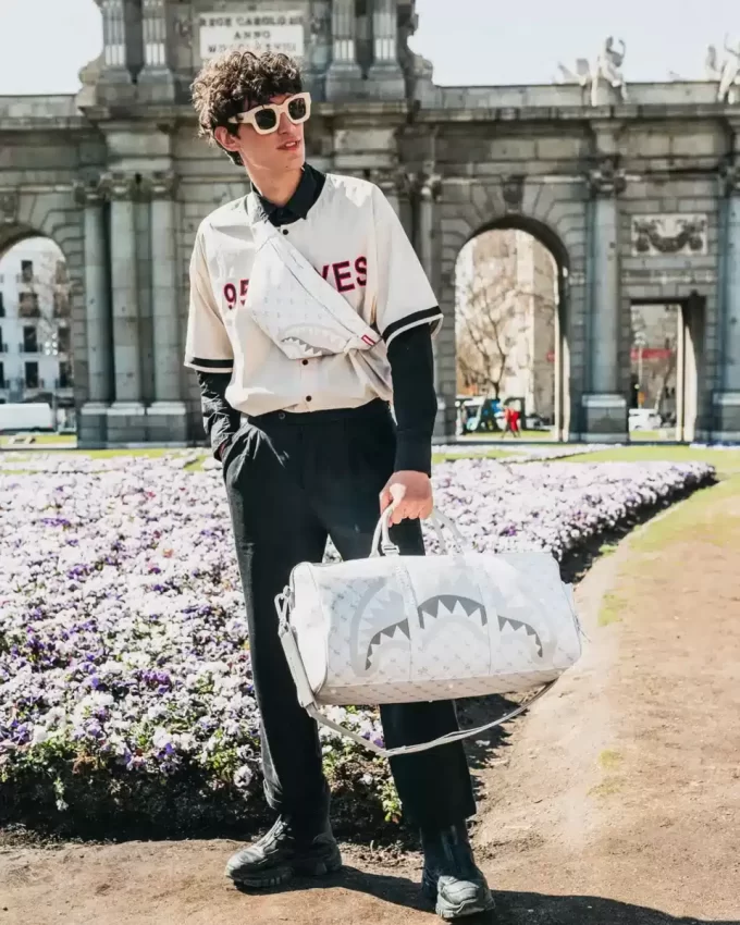 BOLSO DE VIAJE EMPERADOR CON ESTAMPADO DE DINERO BOLSO DE VIAJE EMPERADOR CON ESTAMPADO DE DINERO