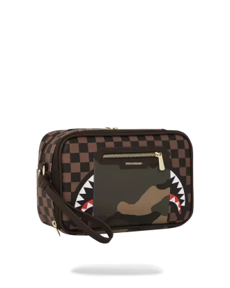 BOLSO EXTERIOR CON CREMALLERA DORADA SHARKS IN PARIS PARA ARTÍCULOS DE ASEO BRICKSIDE