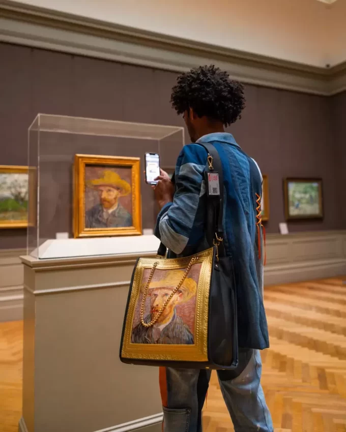 Bolso tote con autorretrato enmarcado de Van Gogh del Met Bolso tote con autorretrato enmarcado de Van Gogh del Met