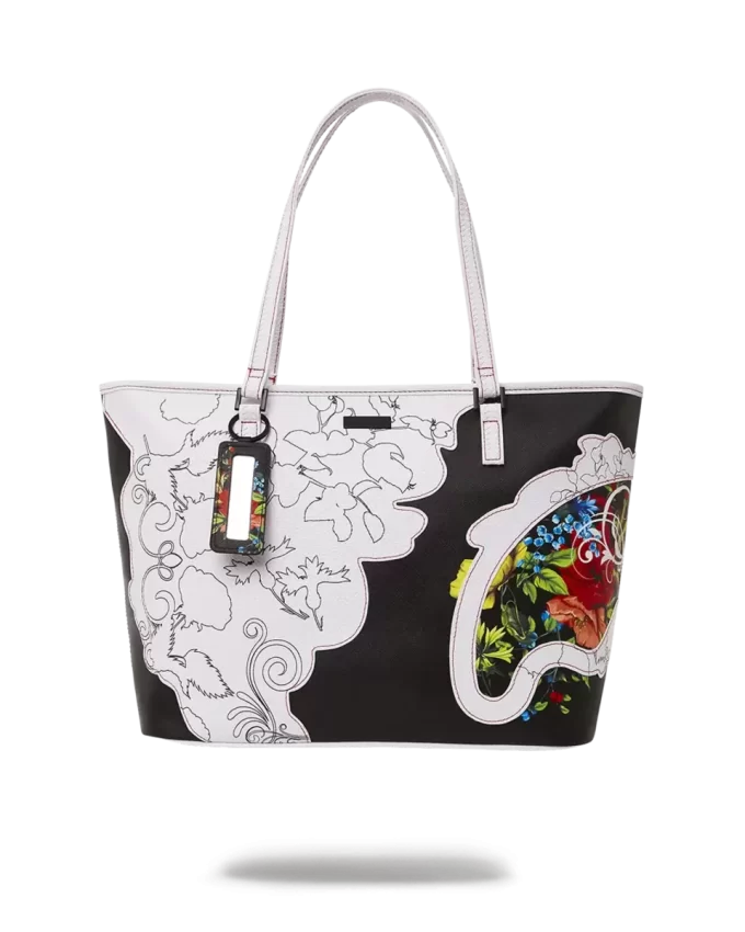 Bolso tote con corte floral Bolso tote con corte floral