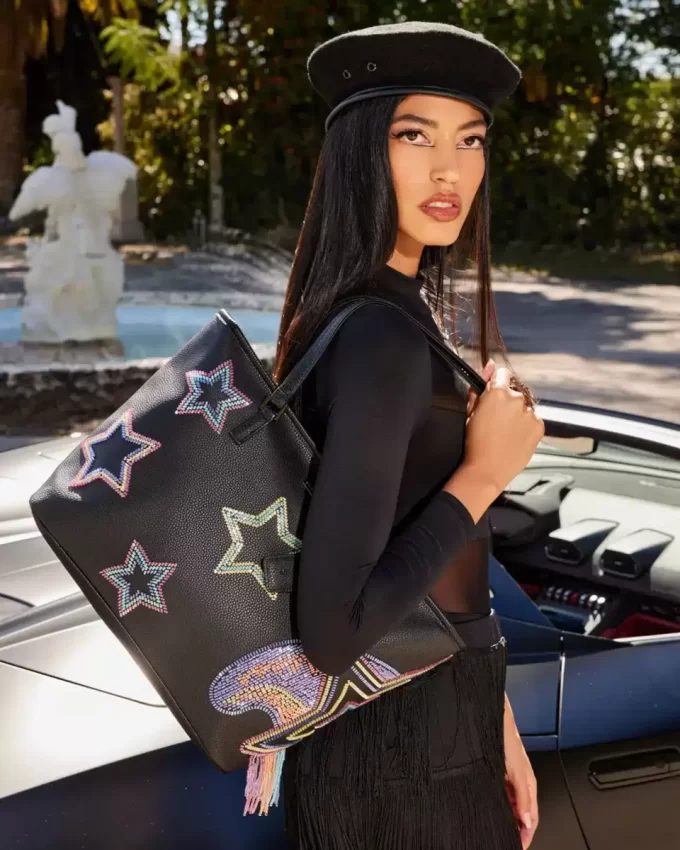 Bolso tote con cuentas STAR RACER A.I.7 SANDFLOWER COLLAB Bolso tote con cuentas STAR RACER A.I.7 SANDFLOWER COLLAB