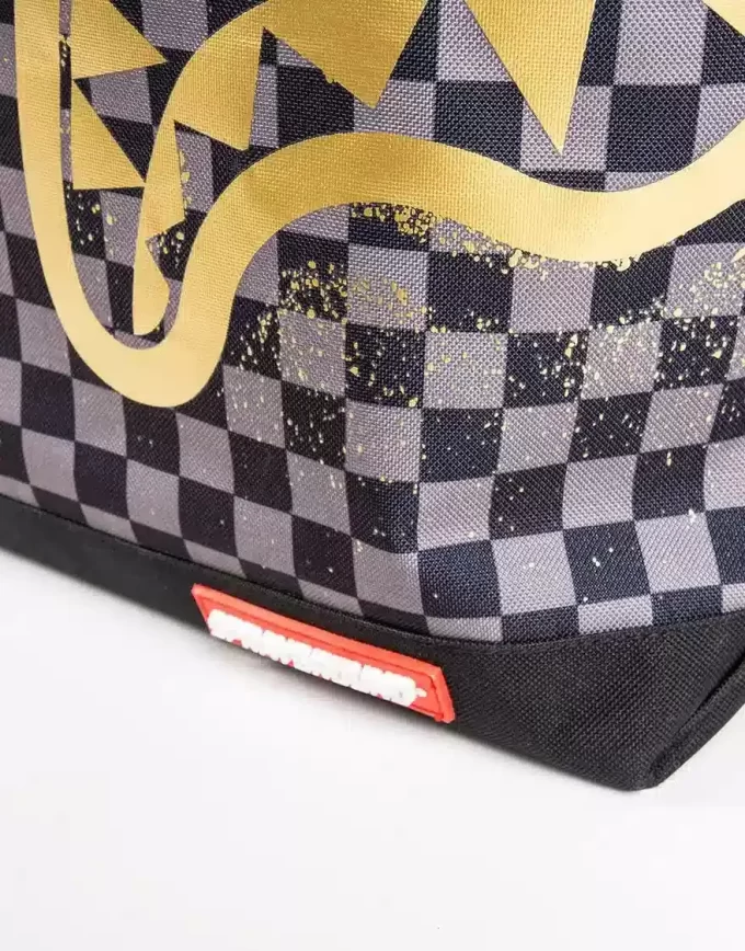 Bolso tote con estampado dorado de tiburones en París Bolso tote con estampado dorado de tiburones en París
