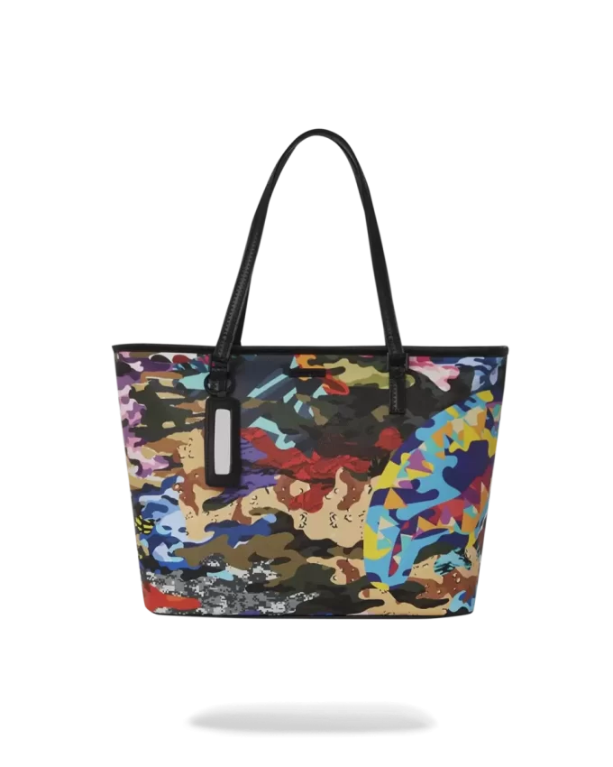 Bolso tote de camuflaje cortado y troceado Bolso tote de camuflaje cortado y troceado
