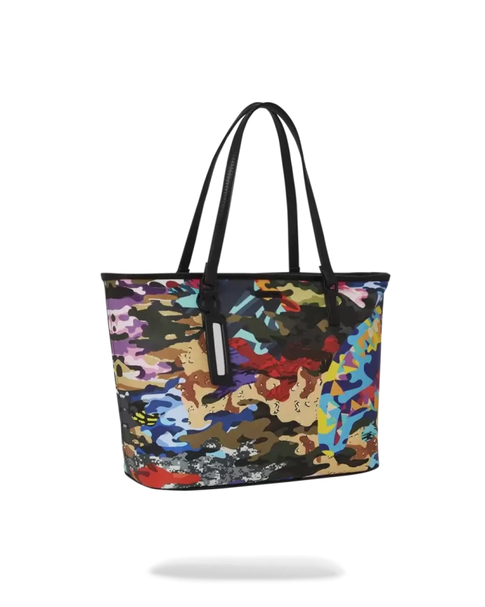 Bolso tote de camuflaje cortado y troceado Bolso tote de camuflaje cortado y troceado