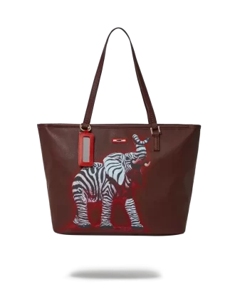 Bolso tote de colaboración con ZEBRA ELEPHANT RON ENGLISH