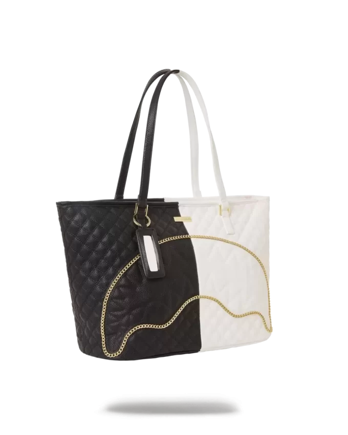 Bolso tote de tiburón acolchado dividido de nivel superior Bolso tote de tiburón acolchado dividido de nivel superior