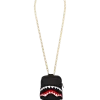 CADENA DE MOCHILA DE TIBURÓN DE CHENILLA NEGRA