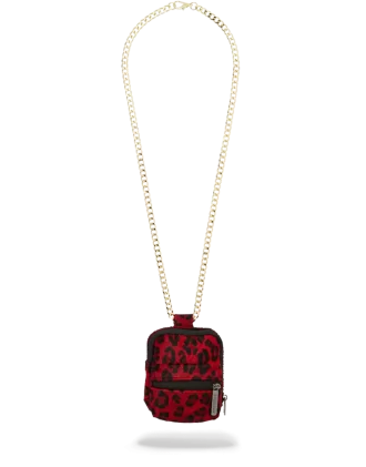 CADENA PARA MOCHILA DE PELO ROJO LEOPARDO