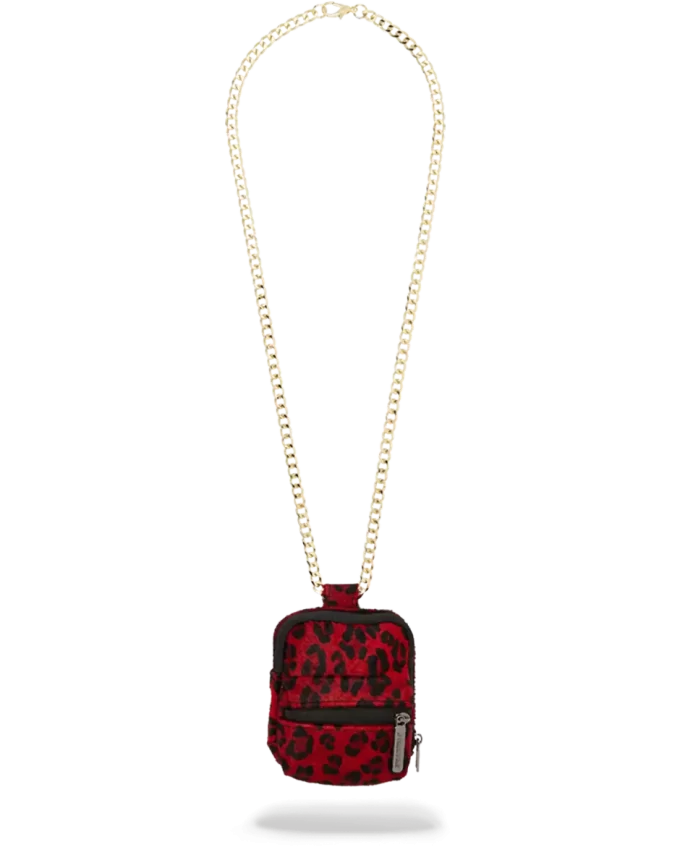 CADENA PARA MOCHILA DE PELO ROJO LEOPARDO