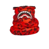 Calentador de cuello de leopardo rojo