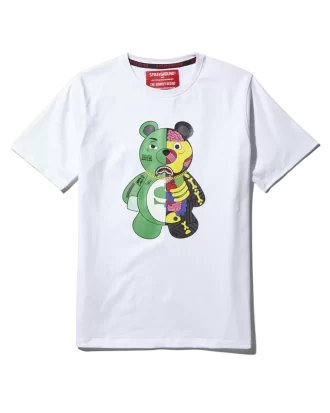 CAMISETA BLANCA DE ANATOMÍA JUVENIL CON OSO