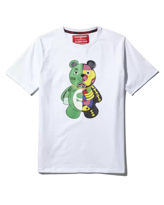 CAMISETA BLANCA DE ANATOMÍA JUVENIL CON OSO