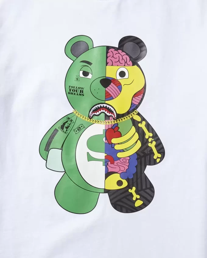 CAMISETA BLANCA DE ANATOMÍA JUVENIL CON OSO
