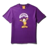 CAMISETA CON ESTAMPADO DE BOCA DE TIBURÓN DE GARFIELD (MORADA)