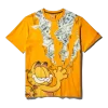 CAMISETA CON ESTAMPADO DE GARFIELD CAT STRATCH (NARANJA)