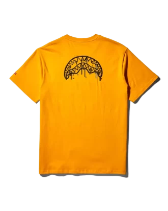 CAMISETA CON ESTAMPADO DE GARFIELD CAT STRATCH (NARANJA)