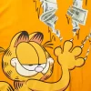 CAMISETA CON ESTAMPADO DE GARFIELD CAT STRATCH (NARANJA)