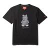 CAMISETA DE MANGA CORTA CON ESTAMPADO DE OSO DE DINERO (NEGRA)