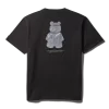 CAMISETA DE MANGA CORTA CON ESTAMPADO DE OSO DE DINERO (NEGRA)