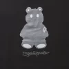 CAMISETA DE MANGA CORTA CON ESTAMPADO DE OSO DE DINERO (NEGRA)