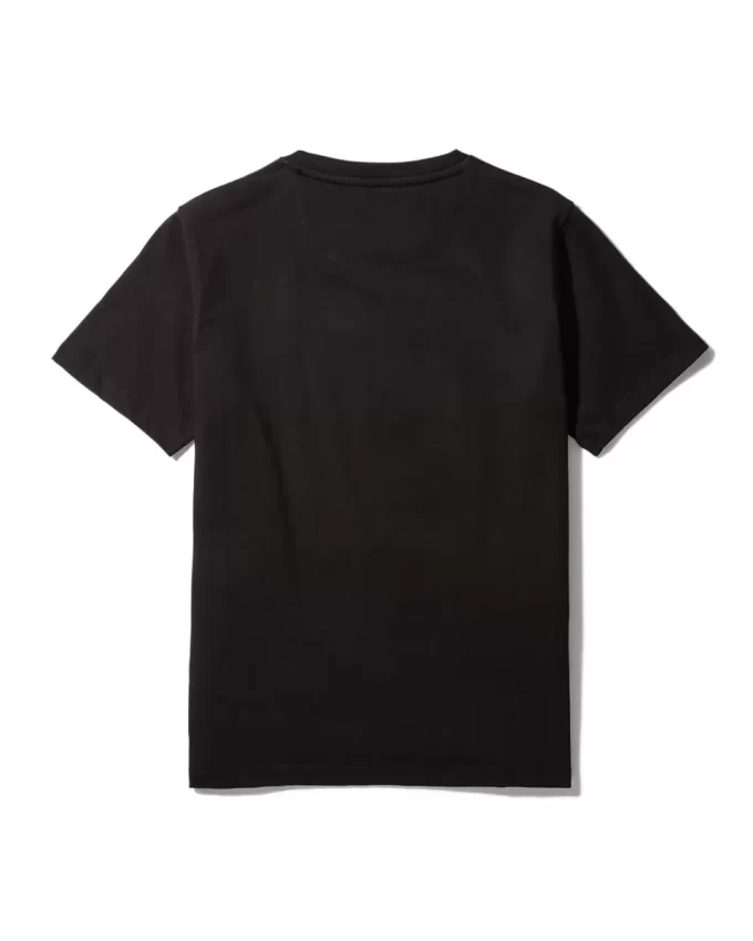 Camiseta negra de osito anatómico para jóvenes