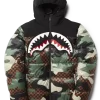Chaqueta acolchada de camuflaje a cuadros Chaqueta acolchada de camuflaje a cuadros