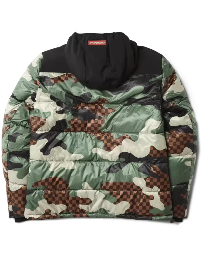 Chaqueta acolchada de camuflaje a cuadros Chaqueta acolchada de camuflaje a cuadros