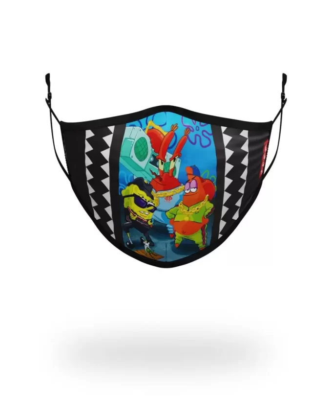 CONJUNTO DEPORTIVO DE BOB ESPONJA PARA ADULTOS CON MASCARILLA AJUSTADA CONJUNTO DEPORTIVO DE BOB ESPONJA PARA ADULTOS CON MASCARILLA AJUSTADA