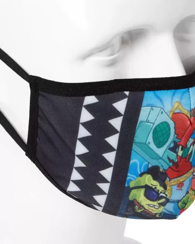 CONJUNTO DEPORTIVO DE BOB ESPONJA PARA ADULTOS CON MASCARILLA AJUSTADA CONJUNTO DEPORTIVO DE BOB ESPONJA PARA ADULTOS CON MASCARILLA AJUSTADA