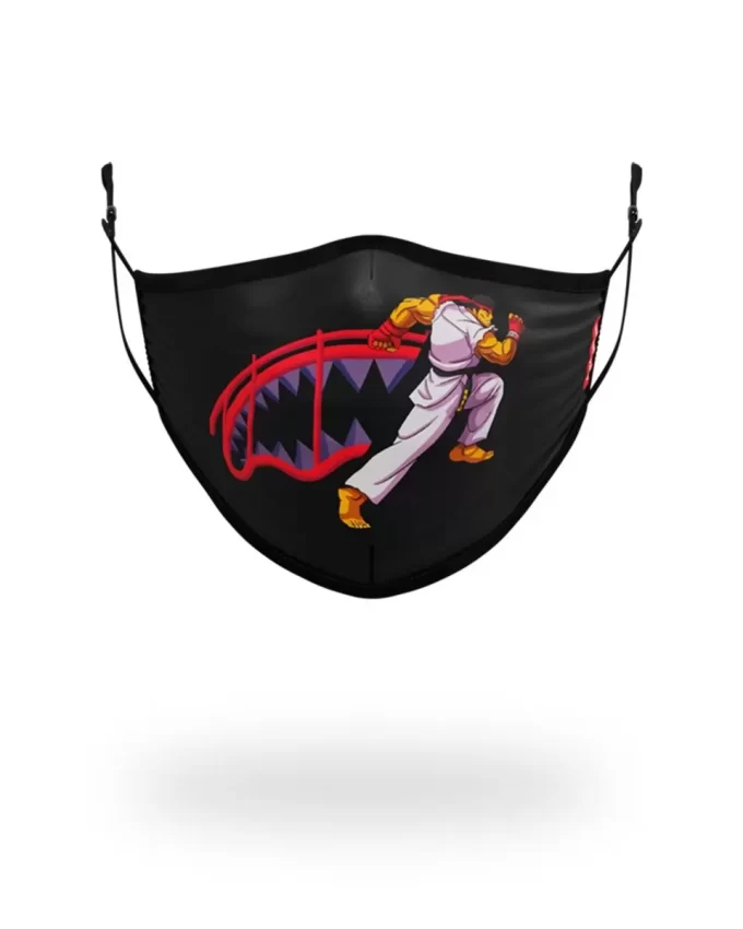CUBREBOCAS AJUSTADO PARA ADULTOS DE STREET FIGHTER RYU SHARK CUBREBOCAS AJUSTADO PARA ADULTOS DE STREET FIGHTER RYU SHARK