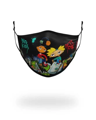 CUBREBOCAS AJUSTADO PARA ADULTOS HEY ARNOLD MONEY STACKS