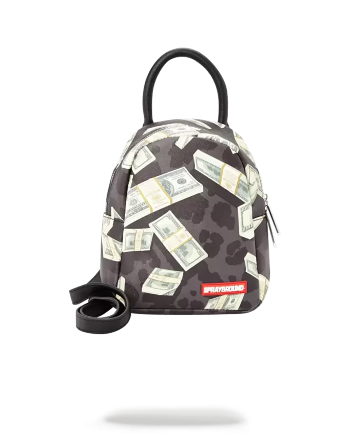 DINERO SOBRE MINI ESTAMPADO DE LEOPARDO NEGRO