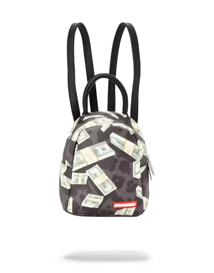 DINERO SOBRE MINI ESTAMPADO DE LEOPARDO NEGRO