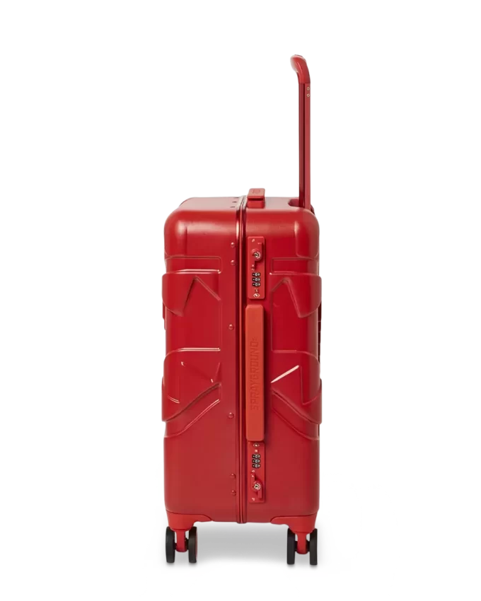 EQUIPAJE DE MANO DE CARCASA RÍGIDA ROJA CON DISEÑO DE TIBURÓN EQUIPAJE DE MANO DE CARCASA RÍGIDA ROJA CON DISEÑO DE TIBURÓN